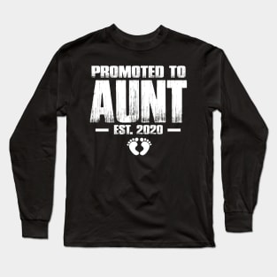 Promoted to Aunt 2020 Funny Mother's Day Gifts For New Auntie Long Sleeve T-Shirt